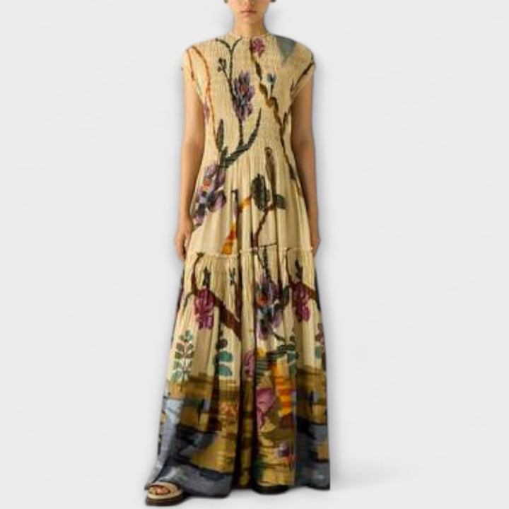Amanda | Maxikleid mit Faltenmuster