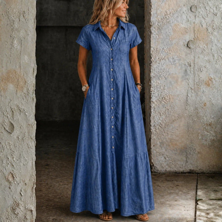 Elke - Langes Jeanskleid