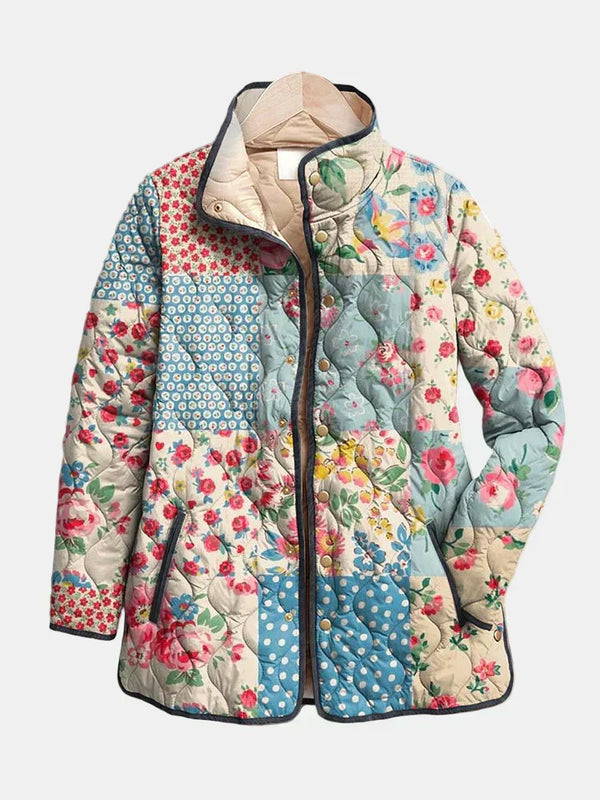 Liora | Charmante Blumen Steppjacke