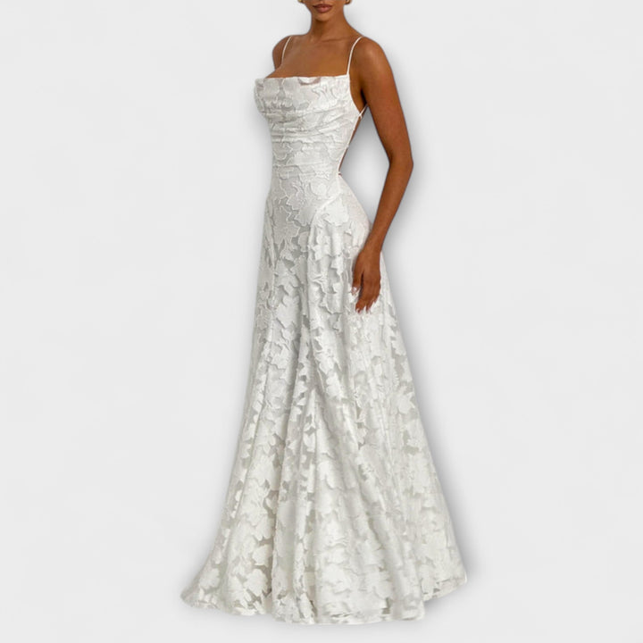 Emberly | Elegantes Jacquard-Maxikleid