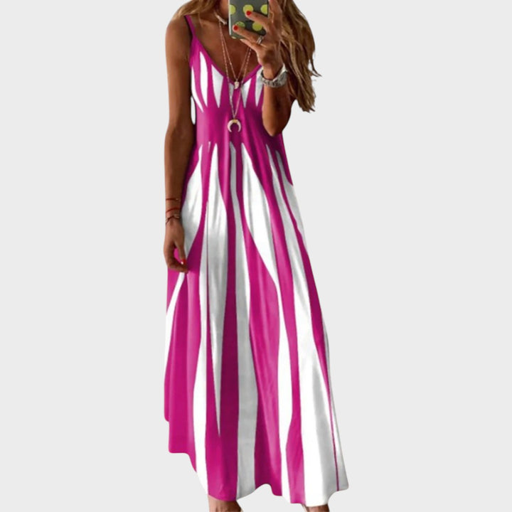 Anita | Langes gestreiftes Kleid