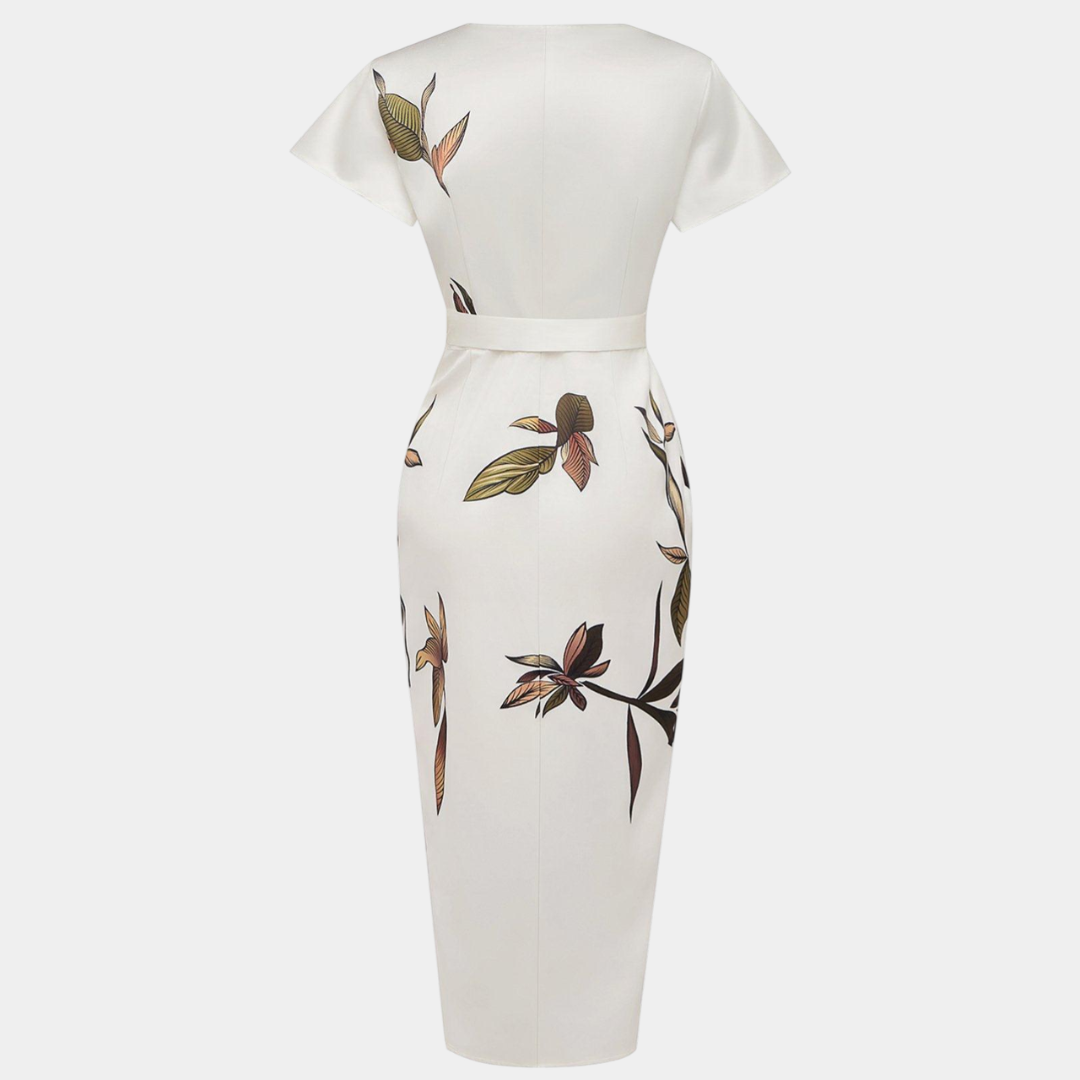 Agathe | Elegantes Wickelkleid mit floralem Druck