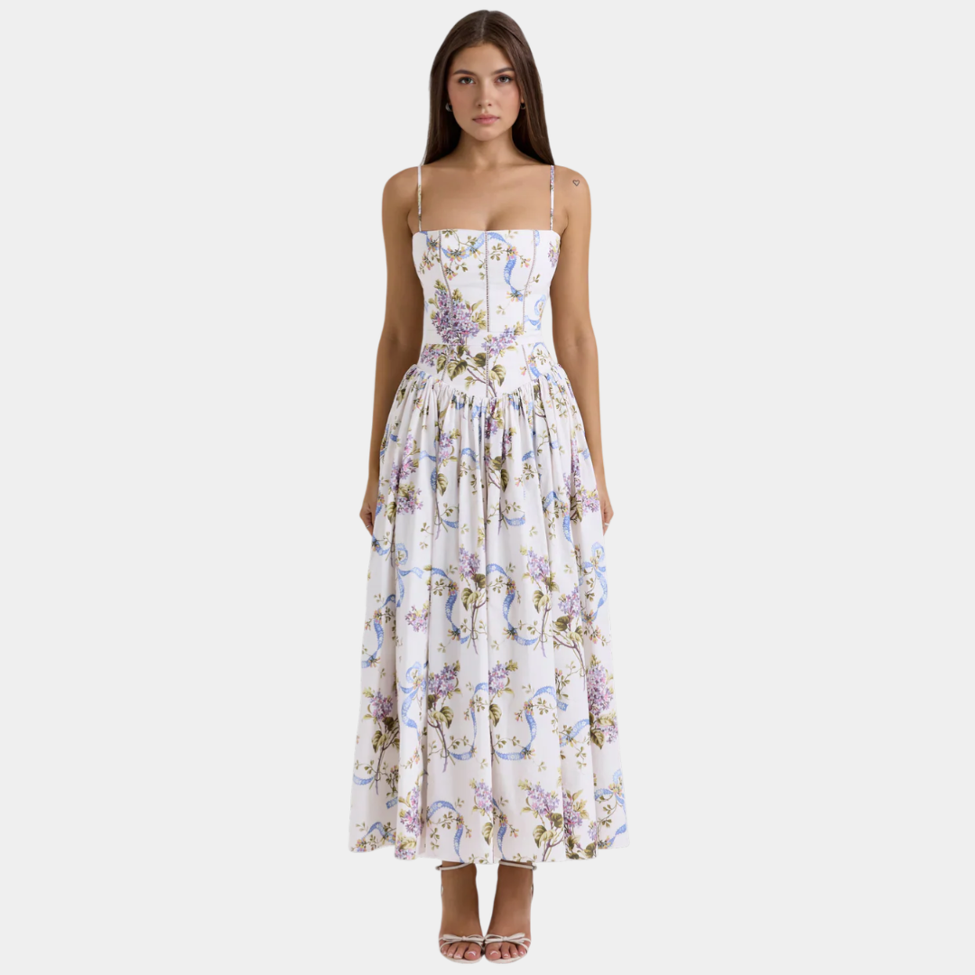 Oriane | Blumiges Maxikleid