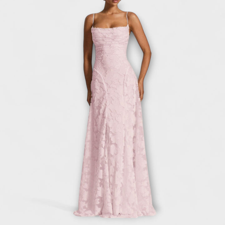 Emberly | Elegantes Jacquard-Maxikleid