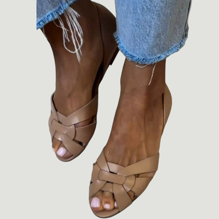 Serafina | Geflochtene Leder-Sandalen