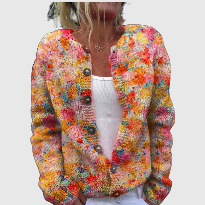 Sinead | Cardigan mit lebhaften Blumen