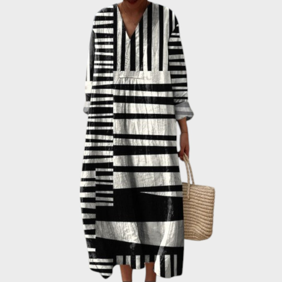 Ottilie | Farbenfrohes Geometrisches Kleid