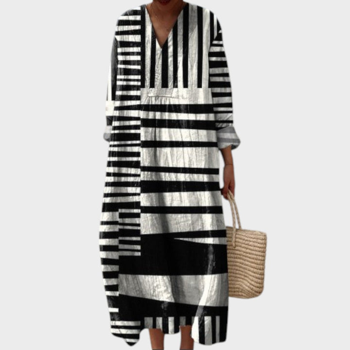Ottilie | Farbenfrohes Geometrisches Kleid