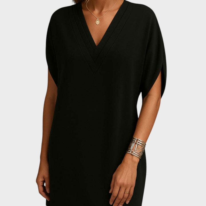 Elena | Elegantes V-Ausschnitt Kleid