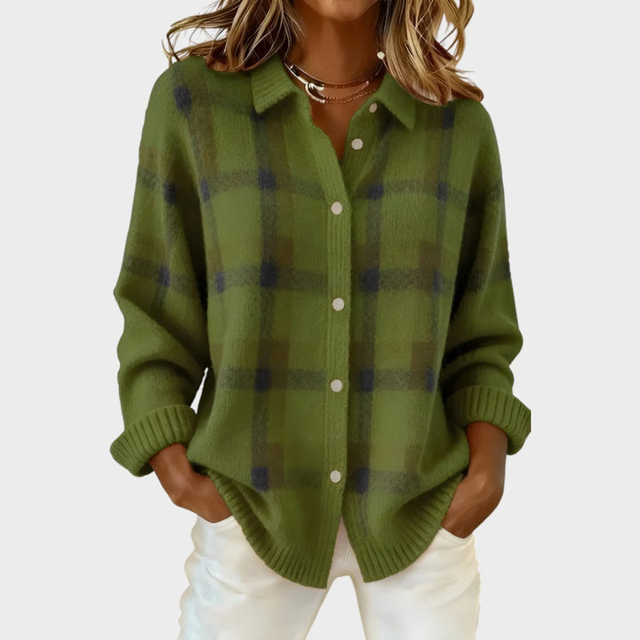 Rocío | Karo-Strickjacke
