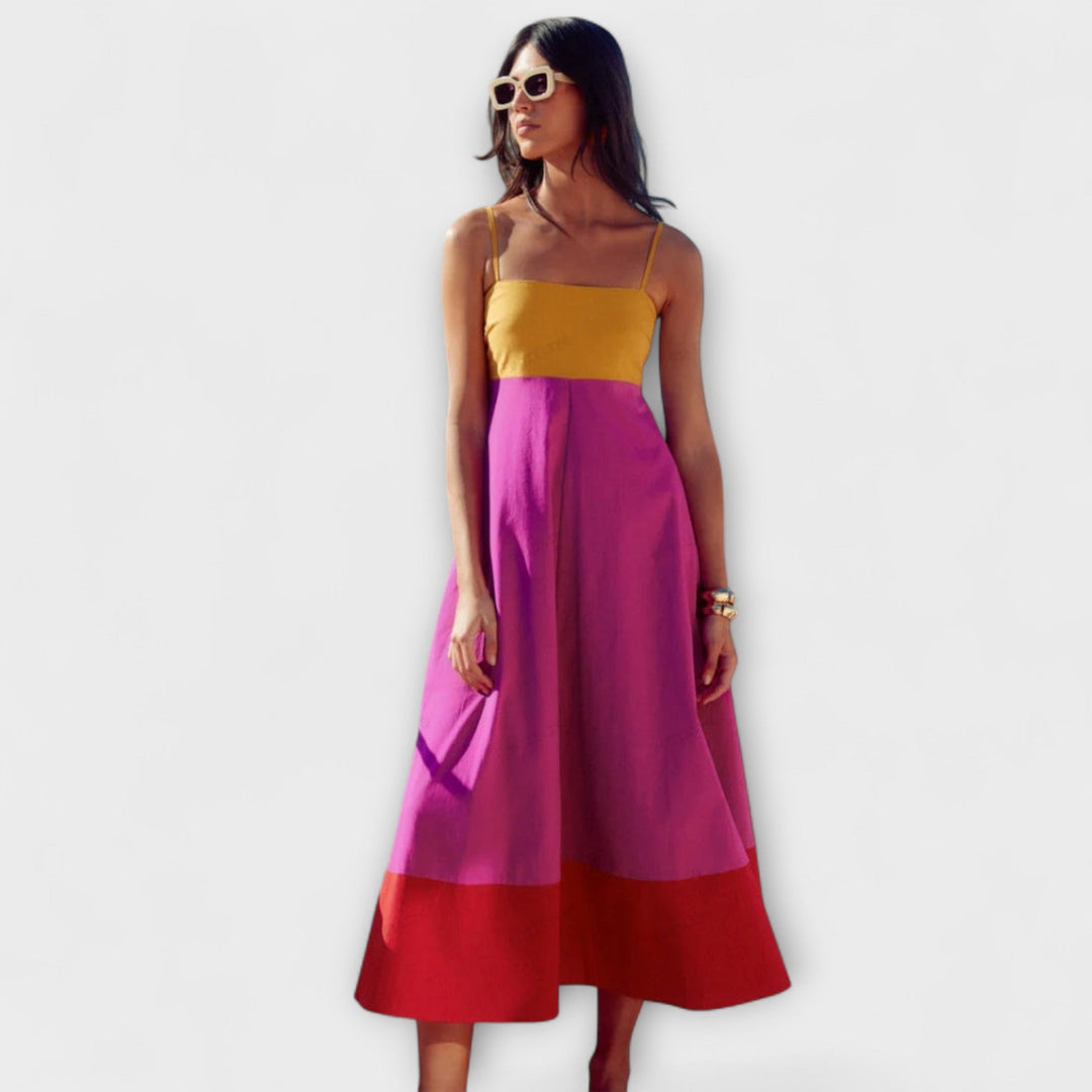 Gianna | Trägerkleid im Color-Block-Stil