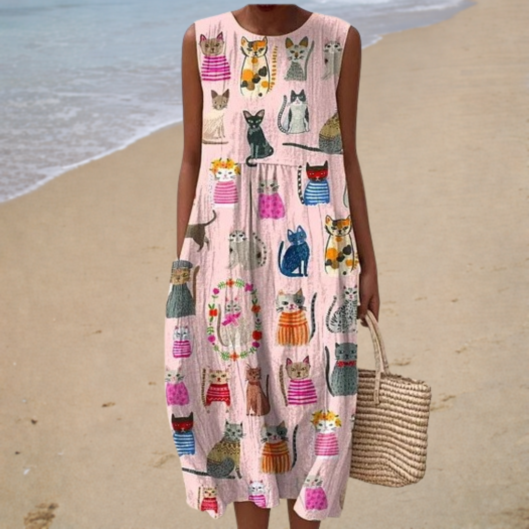 Janina | Leichtes ärmelloses Sommerkleid