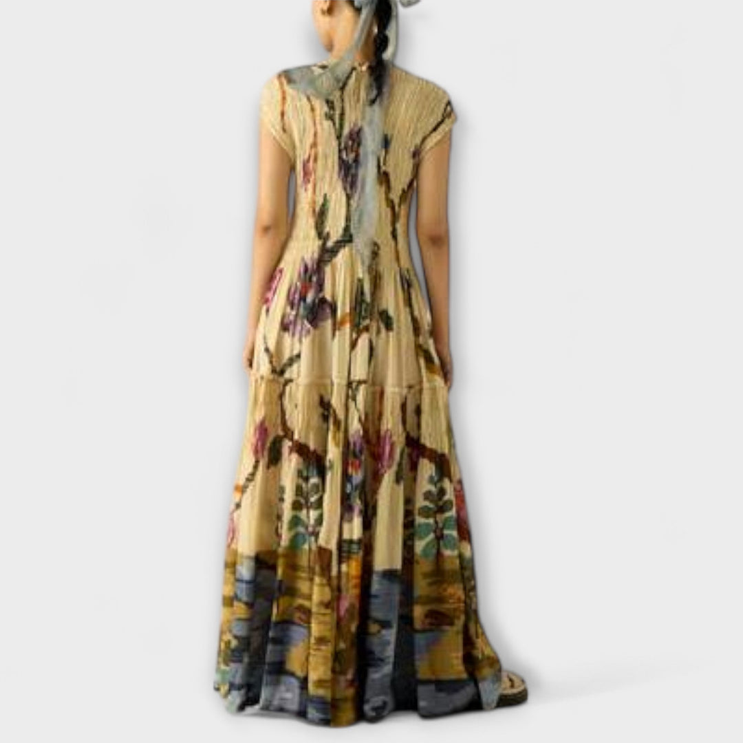 Amanda | Maxikleid mit Faltenmuster