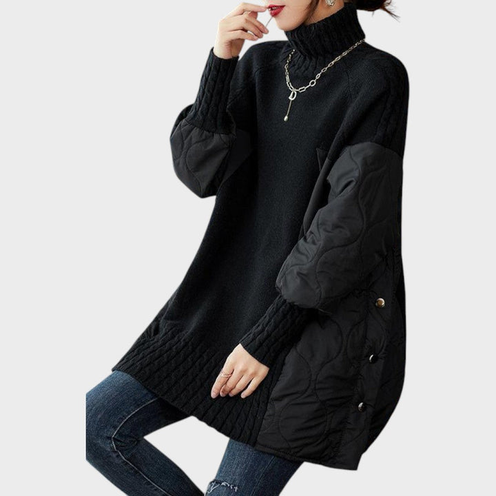 Sarah | Oversize-Pullover mit hohem Kragen