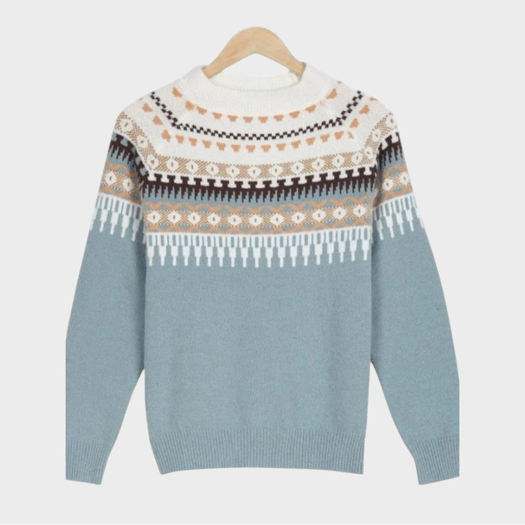 Gemma | Strukturierter Rundhals-Pullover