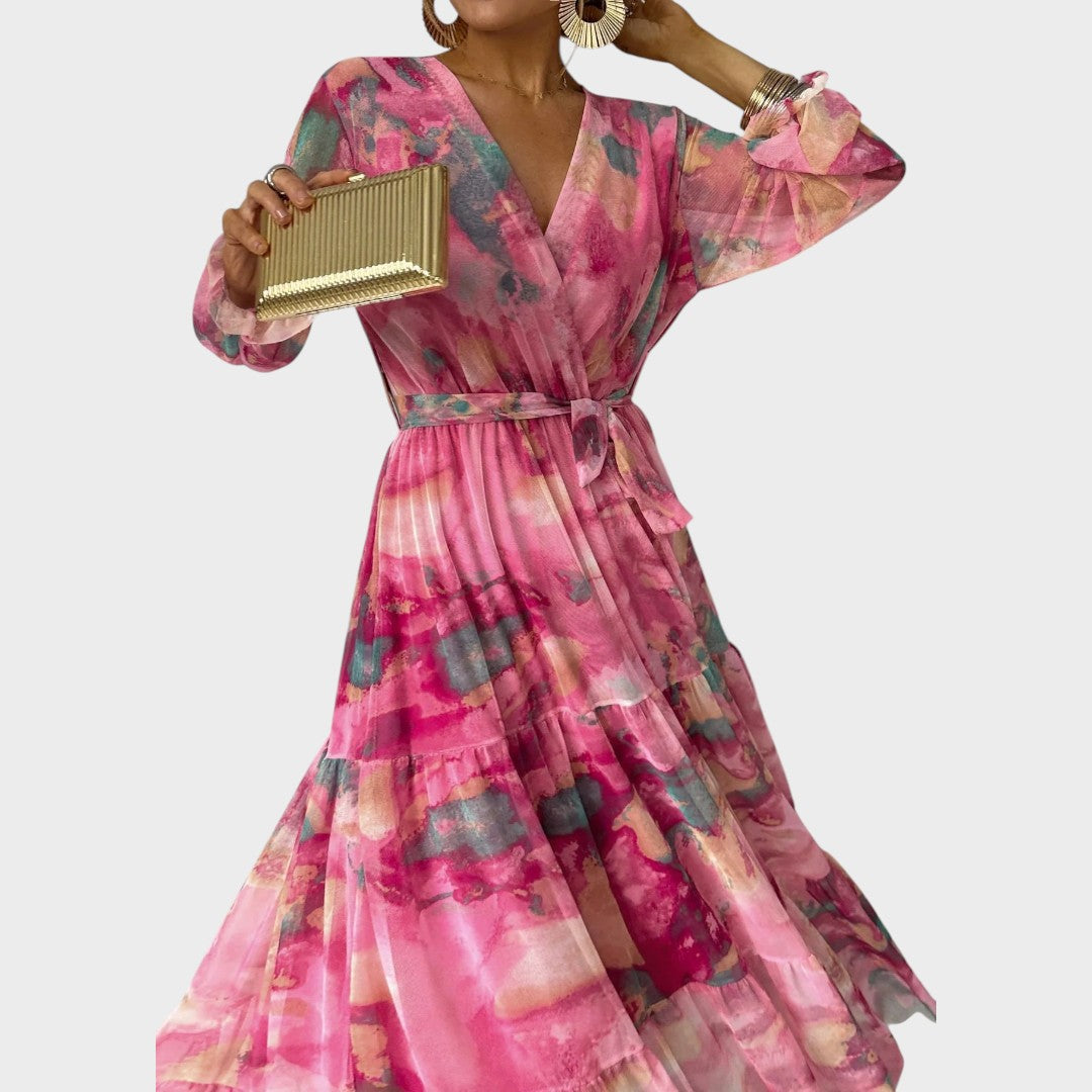 Alanna | Langes Blumendruckkleid