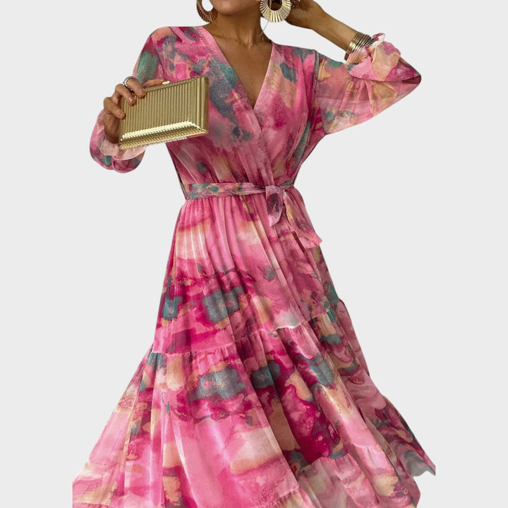 Alanna | Langes Blumendruckkleid