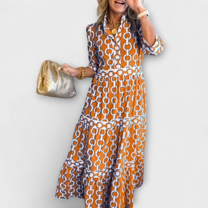 Jude | Midi-Kleid mit Dreiviertelärmeln