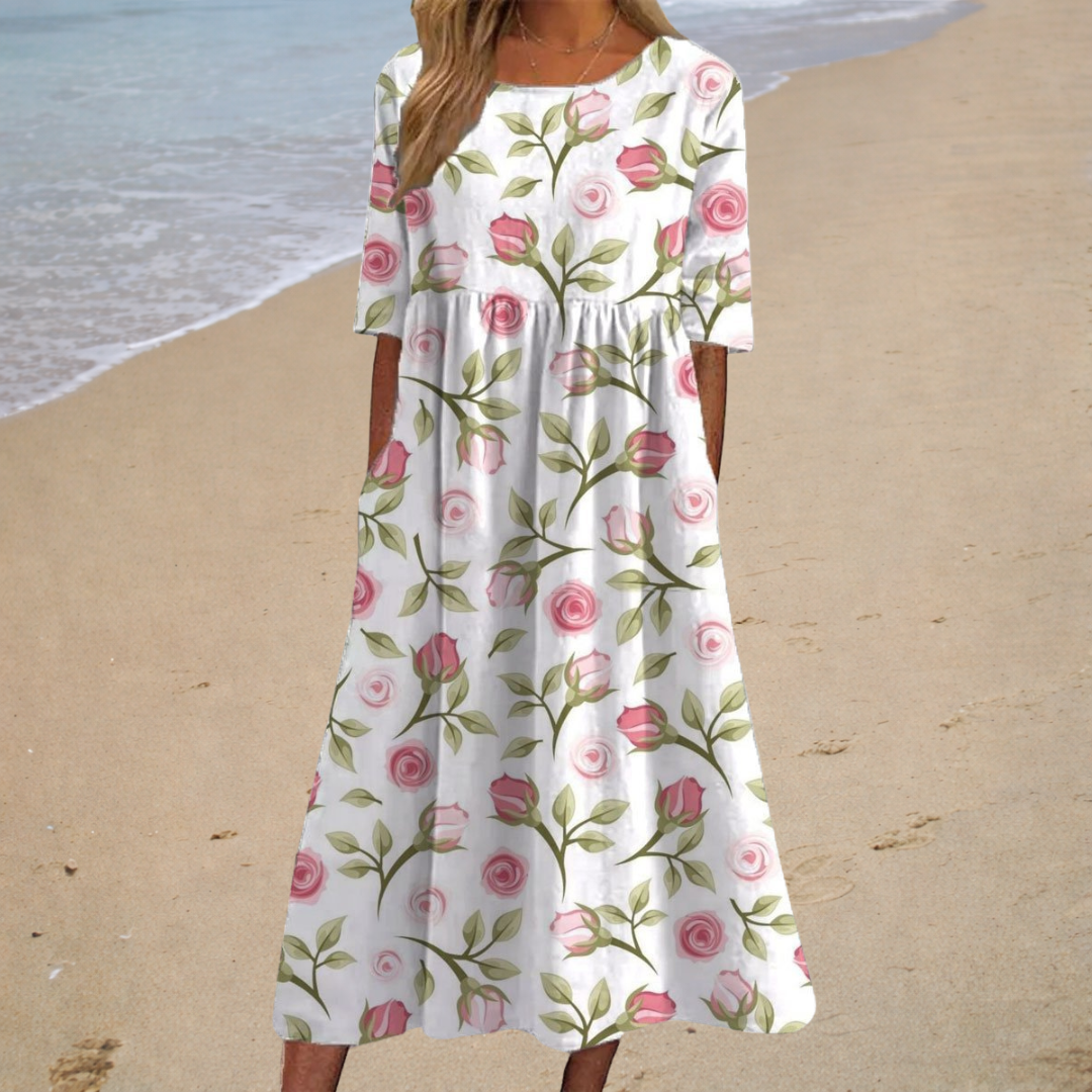 Ariane | Langes fließendes Sommerkleid