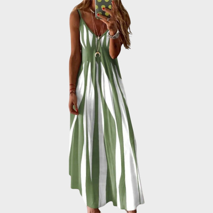 Anita | Langes gestreiftes Kleid