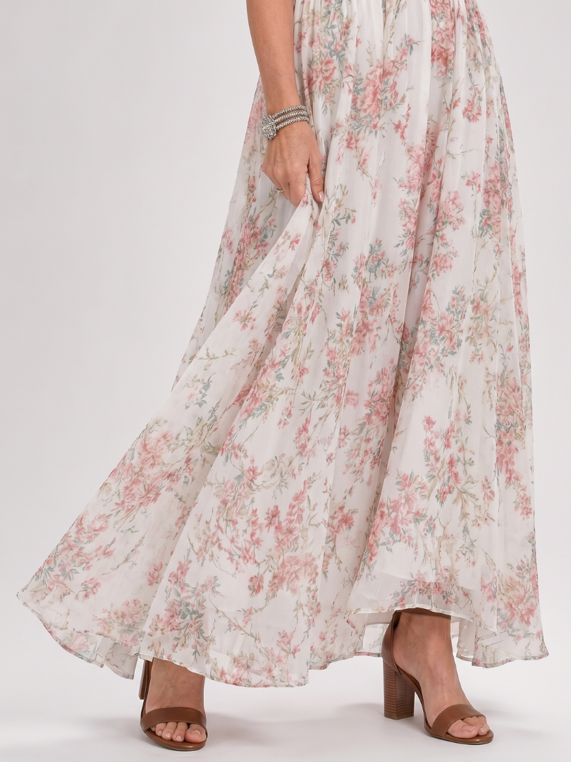 Guinevere | Floral Print Fließendes Midikleid