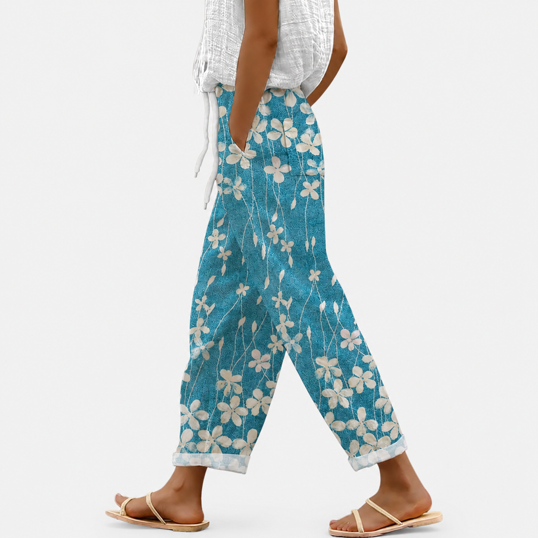 Manuela | Sommerhose in Türkis für Damen