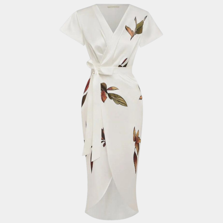 Agathe | Elegantes Wickelkleid mit floralem Druck