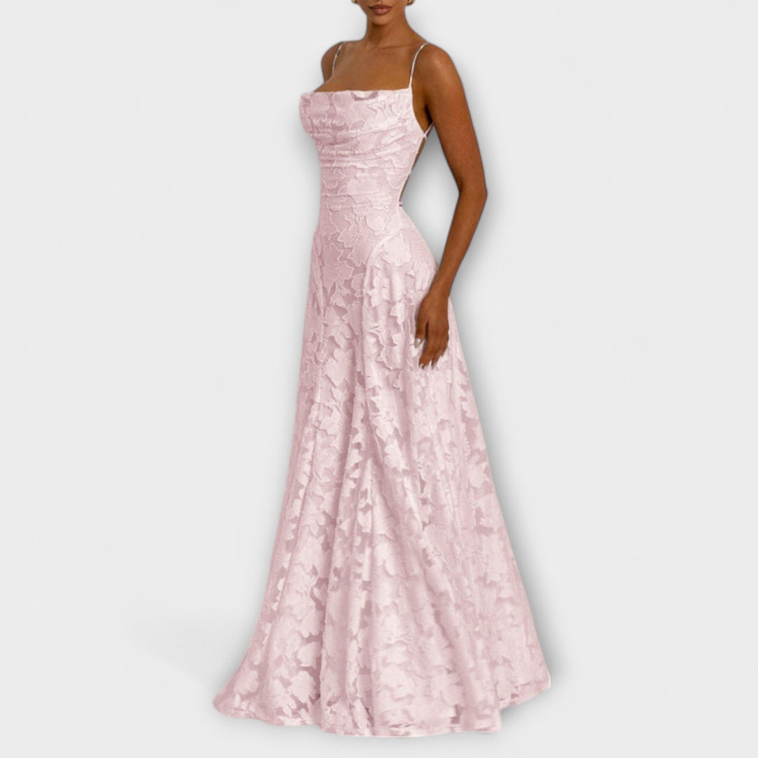 Emberly | Elegantes Jacquard-Maxikleid