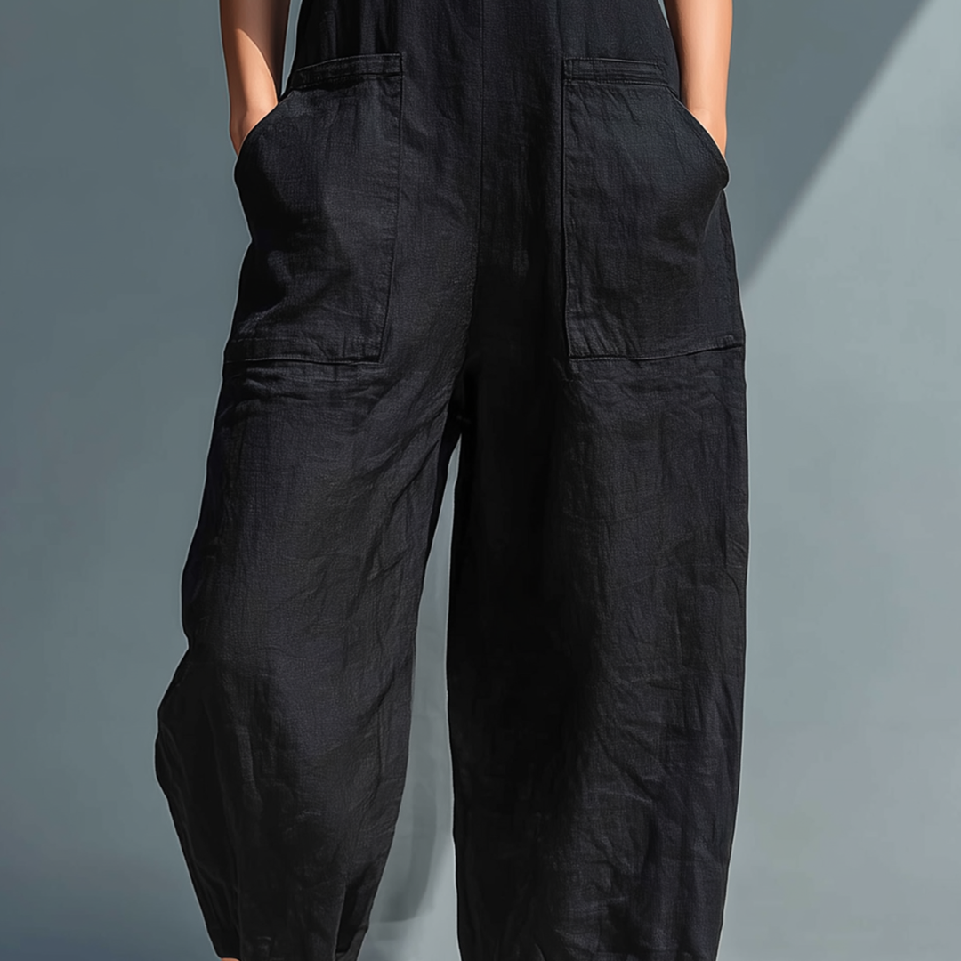Cecelia | Ärmelloser Mandarin-Jumpsuit