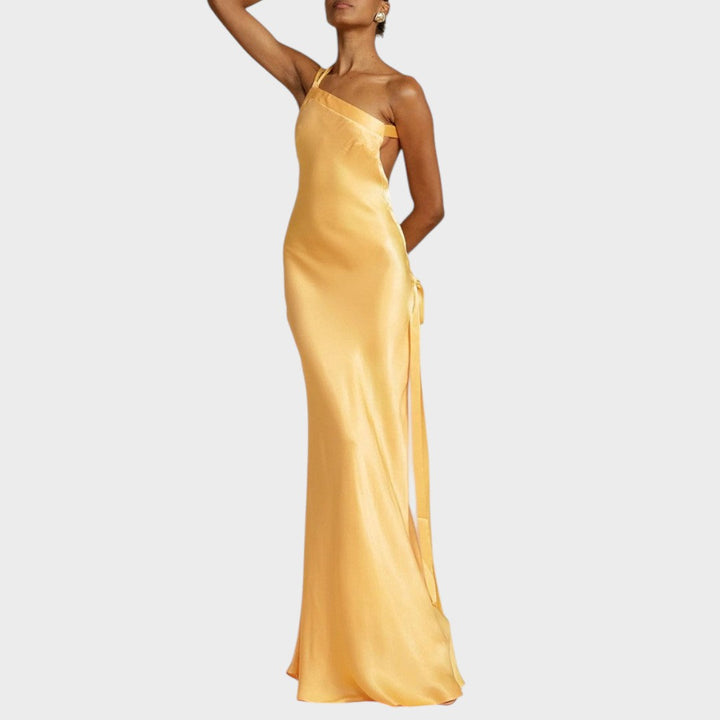 Muriel | Langes Satin Kleid