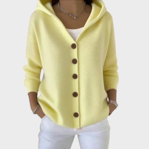 Leonore | Kapuzencardigan mit Blumenmuster