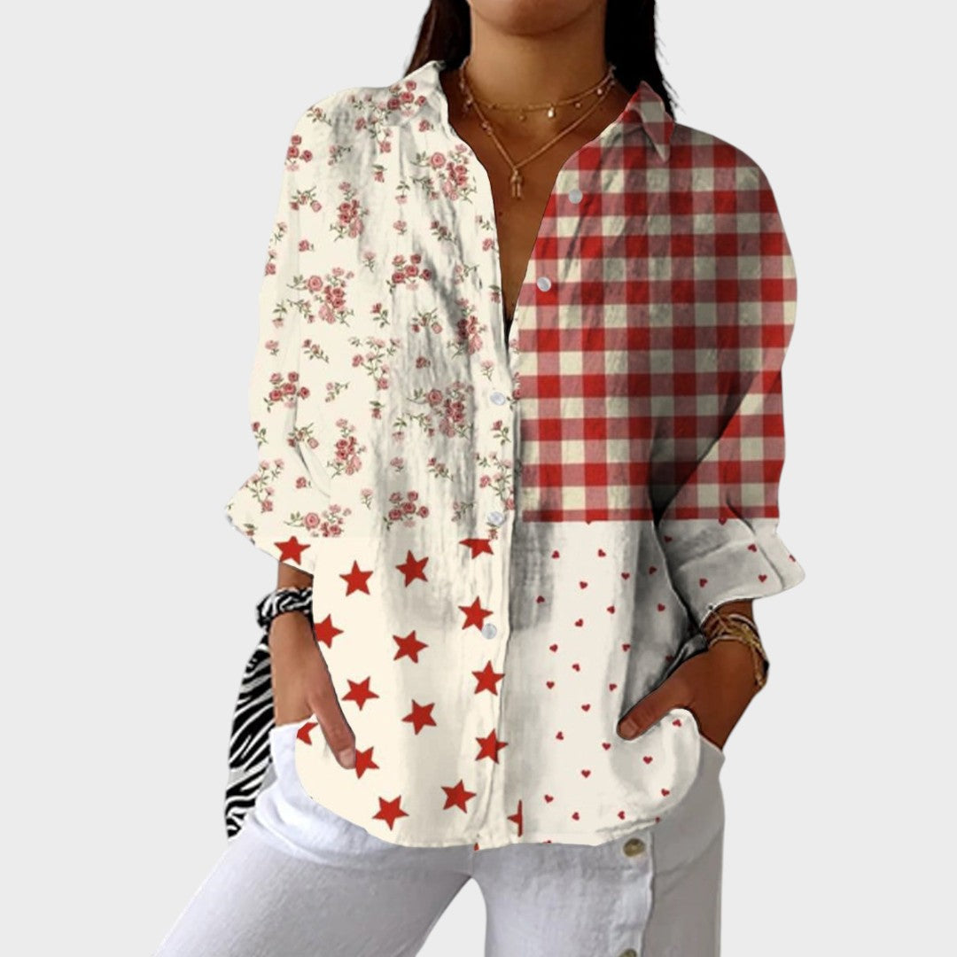 Rosmarin | Klassische Bedruckte Bluse