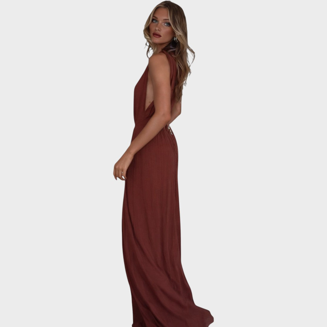 Aveline | Eleganter Jumpsuit mit V-Ausschnitt