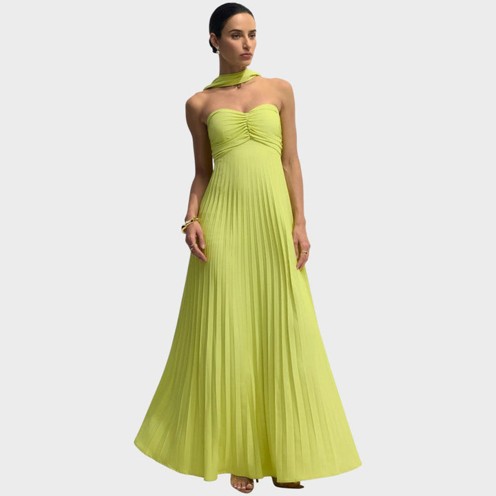 Rosalía | Strapless Faltenkleid