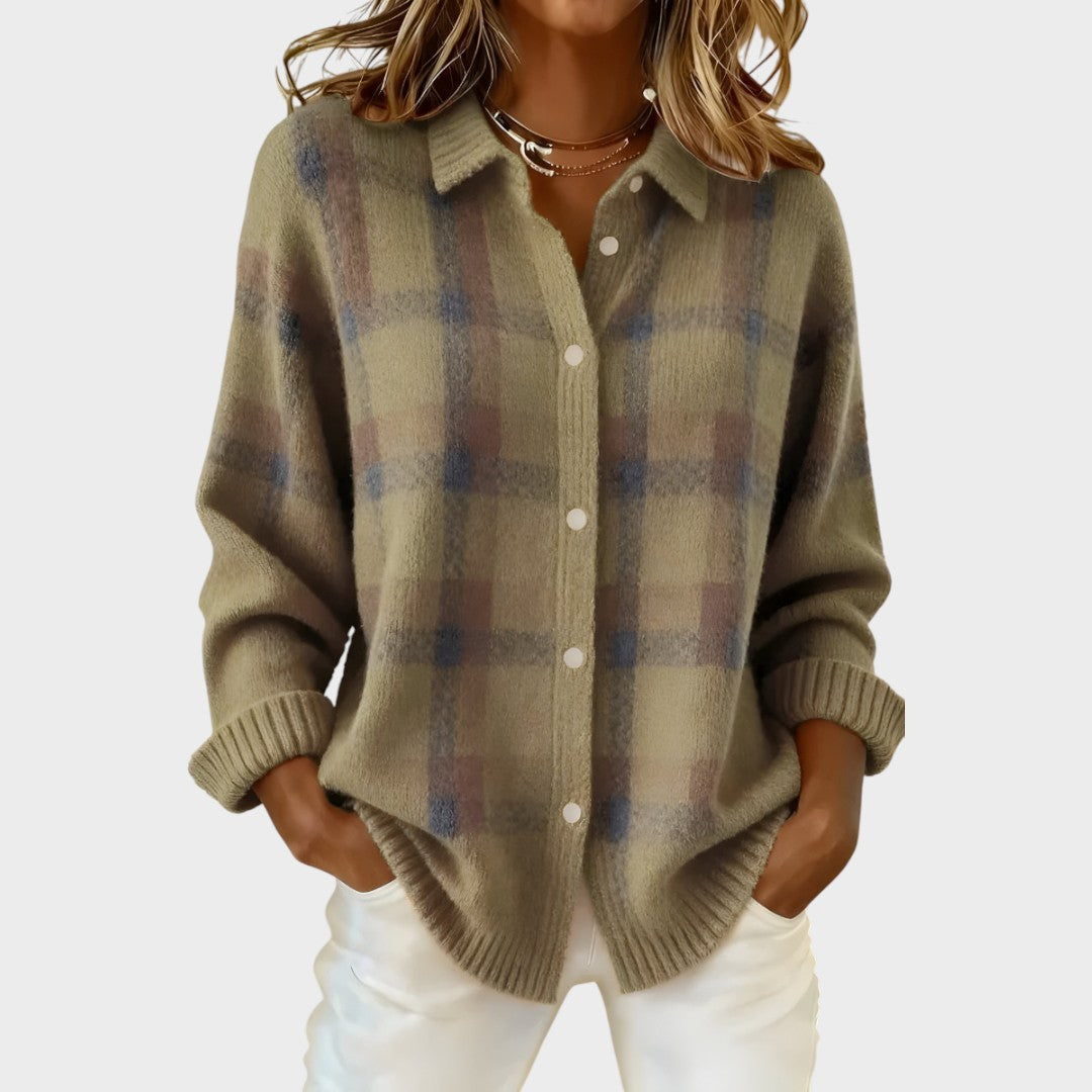 Rocío | Karo-Strickjacke