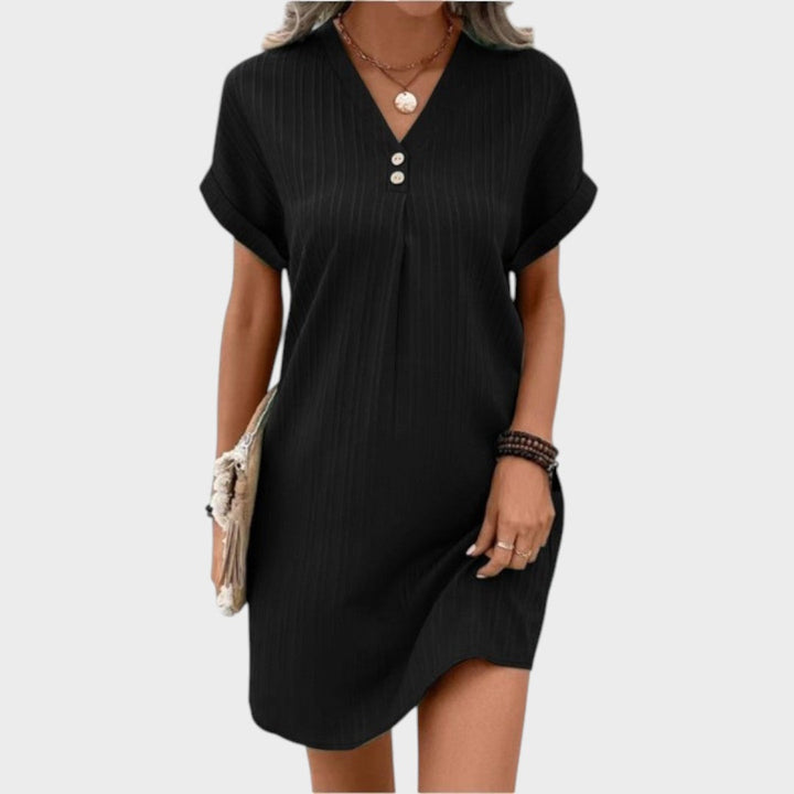 Atália | Bequemes V-Ausschnitt Kleid