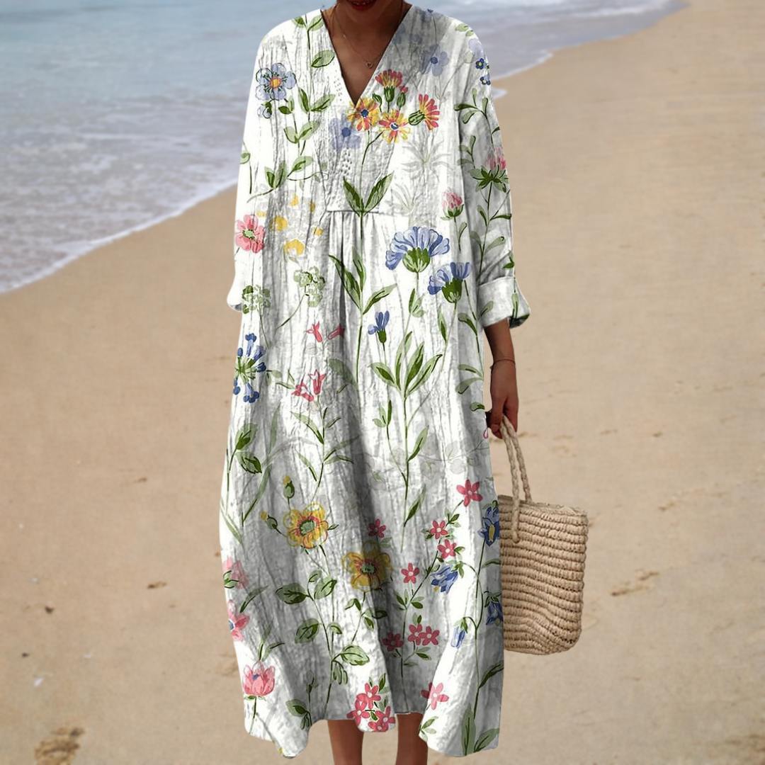 Figurschmeichelndes Bedrucktes Sommerkleid