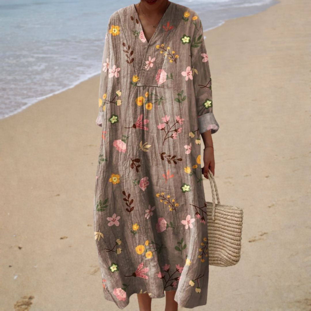 Figurschmeichelndes Bedrucktes Sommerkleid