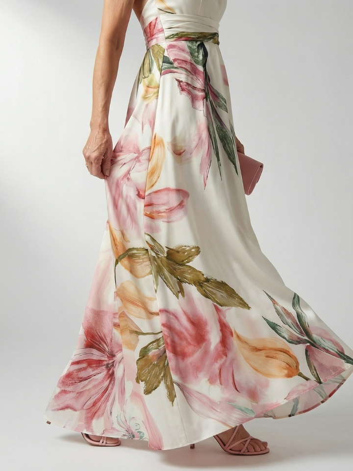 Amiel | Leichtes florales Maxikleid