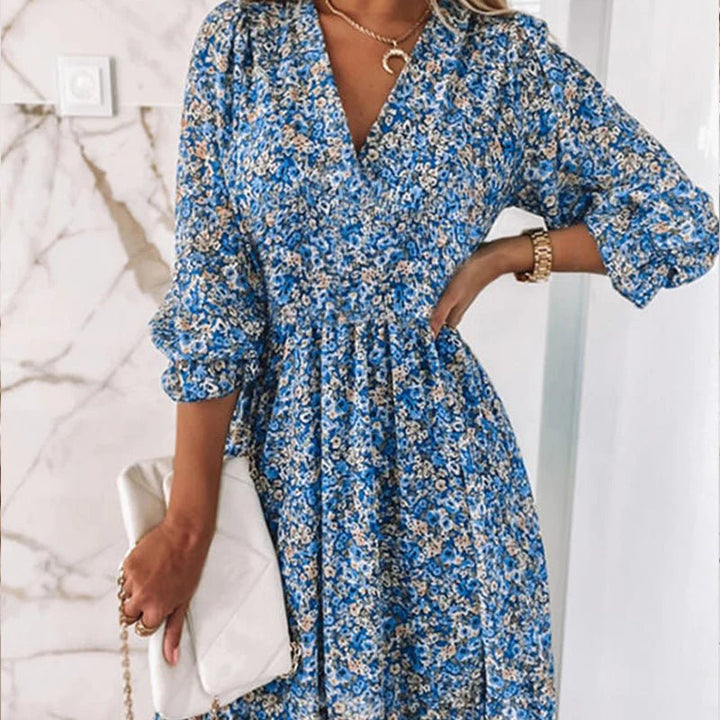 Thessalien | Elegantes Floral Maxi-Kleid