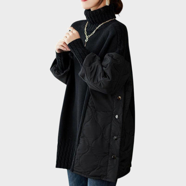 Sarah | Oversize-Pullover mit hohem Kragen
