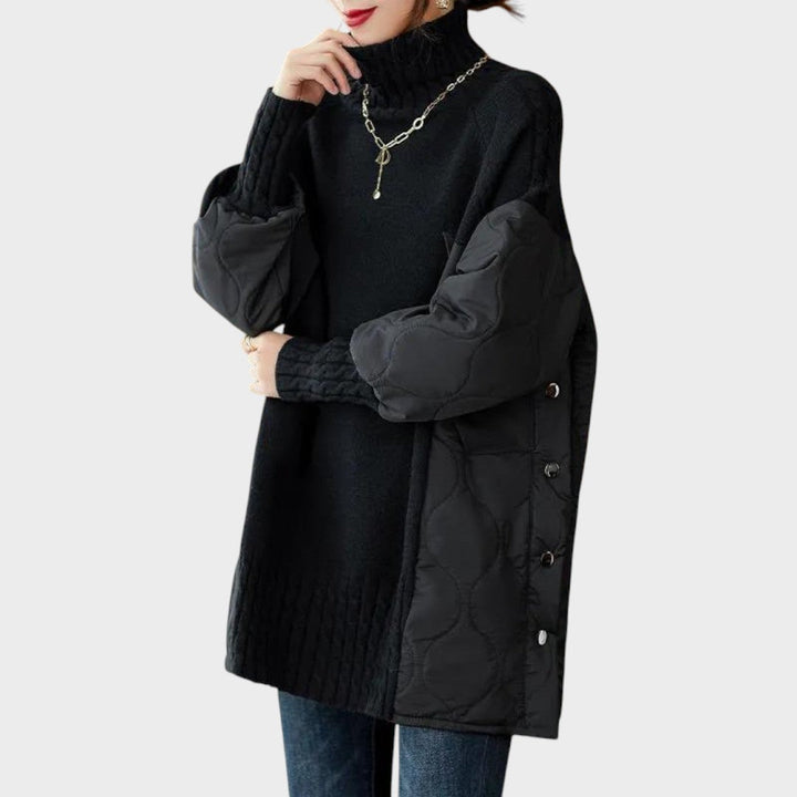Sarah | Oversize-Pullover mit hohem Kragen