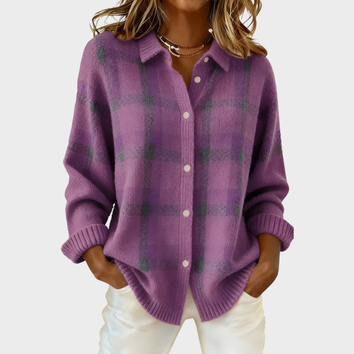 Rocío | Karo-Strickjacke