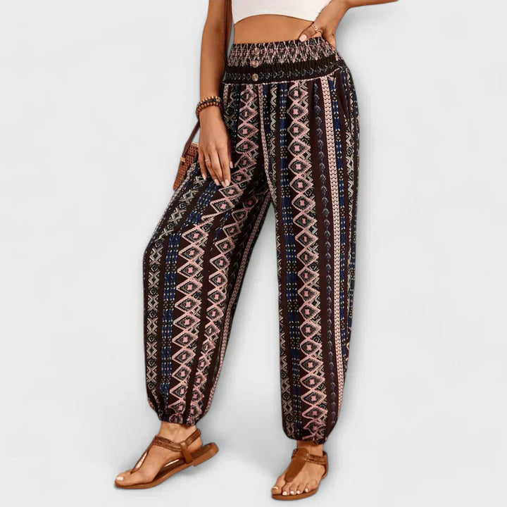 Scarlett | Hose mit ethnischem Grafikdesign