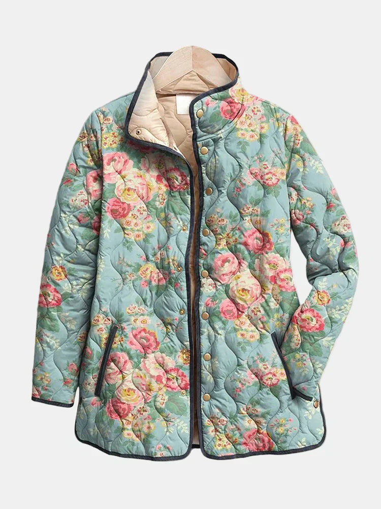 Elara | Steppjacke mit floralem Druck