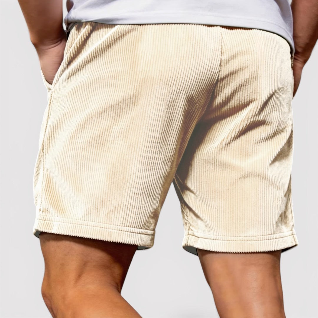 Nils™ | Gerippte Shorts mit Kordelzug