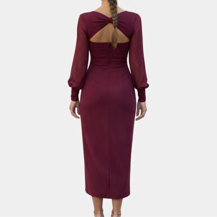 Lucie | Midi Wickelkleid mit Ärmeln