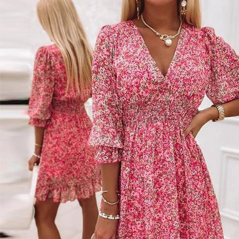 Thessalien | Elegantes Floral Maxi-Kleid