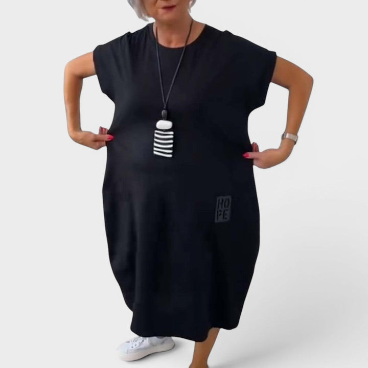 Nicole | Fließendes Midi-Kleid mit Taschen