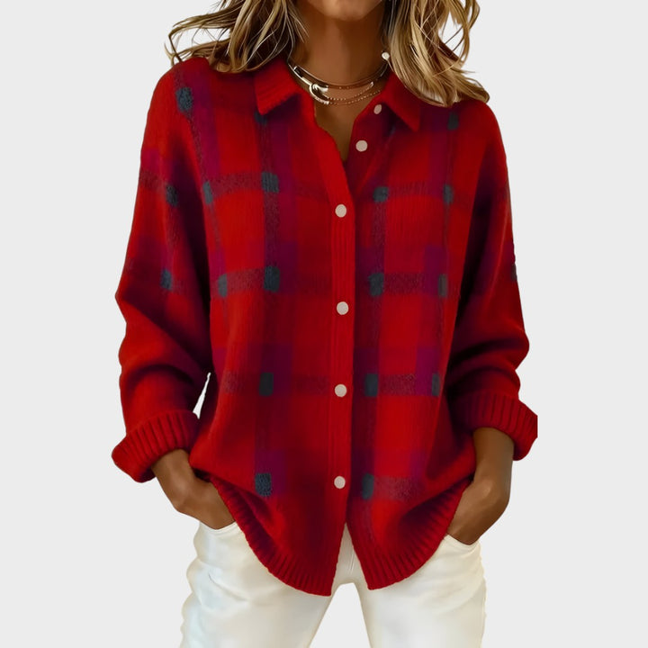 Rocío | Karo-Strickjacke